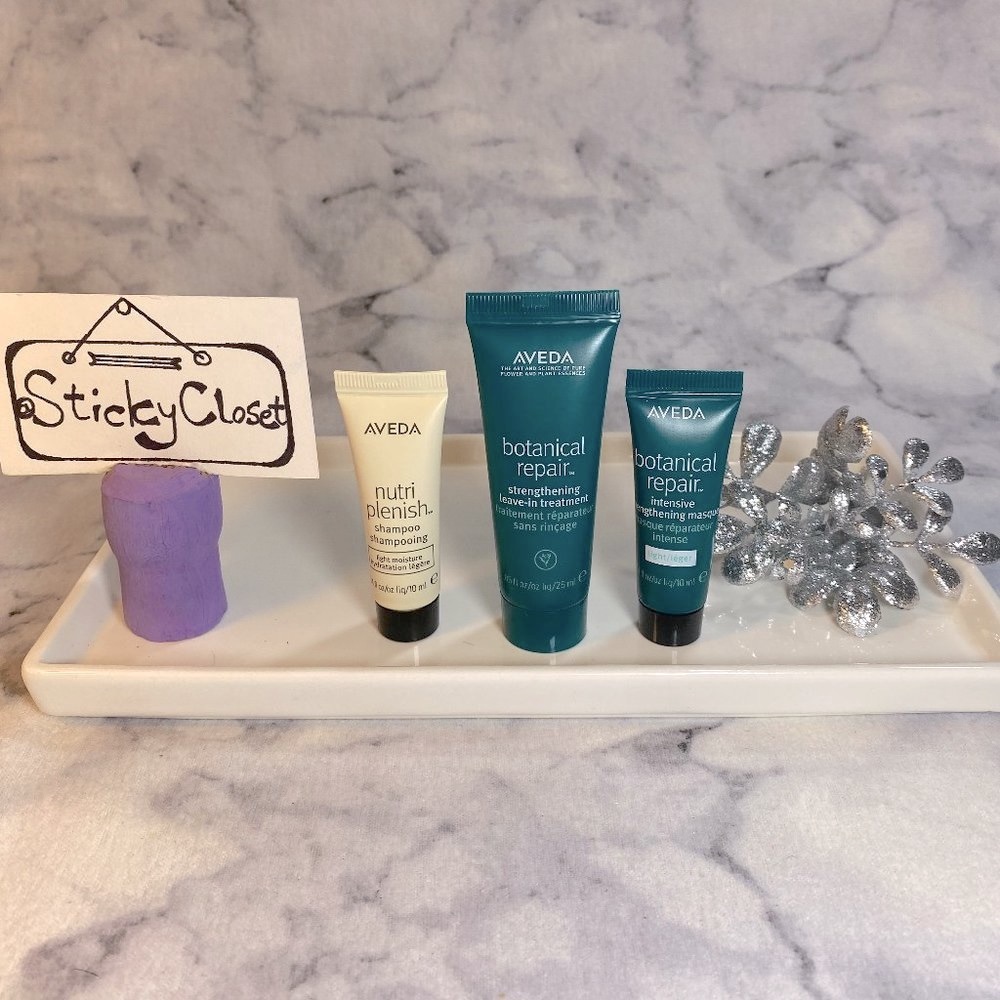 Aveda Botanical Hair Strengthening Set-Shampoo,Mask & Leave-In Treatment-3pc-NEW